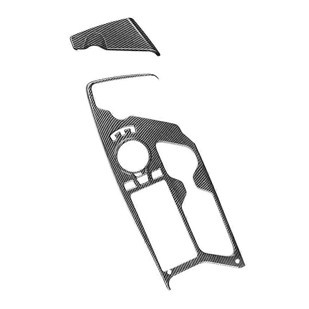 2Pcs Car Carbon Fiber Console Gear Shift Panel Water Cup Holder Decoration Cover for EV6 2021 2022