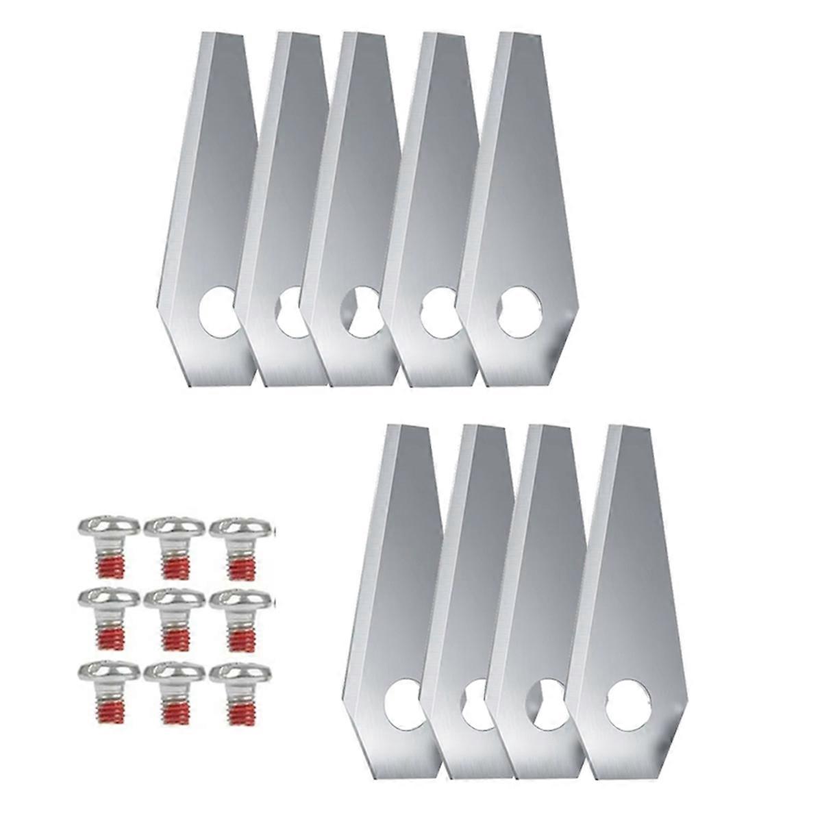 9Pcs Titanium-Plated Stainless Steel Replacement Blades for Indego 800,1000,1200 Automatic Lawnmower Blades Silver