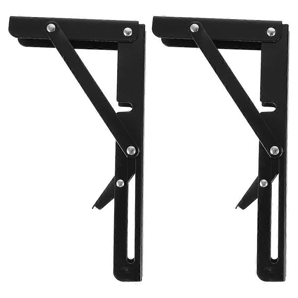 Microwave Shelf Wall Mount L-Shaped Foldable Rack 2Pcs Steel Oven Support