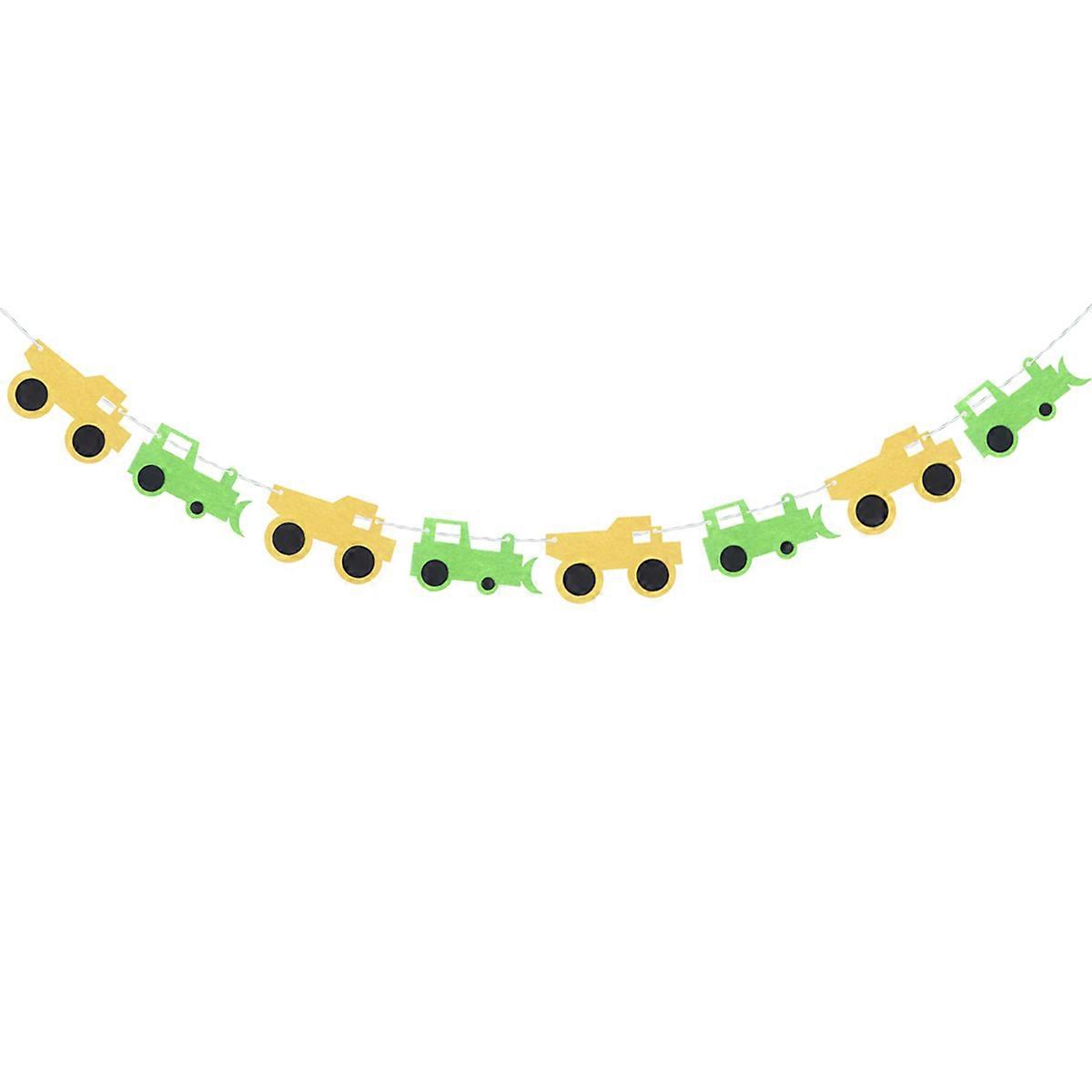 Assorted Color Nonwoven Fabric Party Banner 3 Meters Long Durable Reusable for Birthday Party Decor