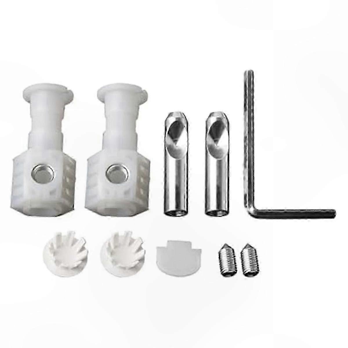Universal Wall-Mount Toilet Seat Installation Kit with Screws and Bolts for Secure Fixing