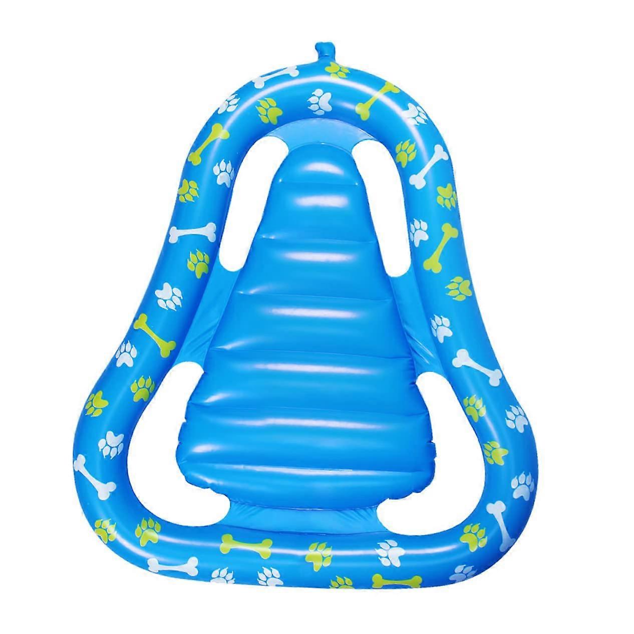 Thick Inflatable Pet Float Swimming Pool Bed, Dog Pool Floating Bed, Easy Inflate Deflate, Compact Storage