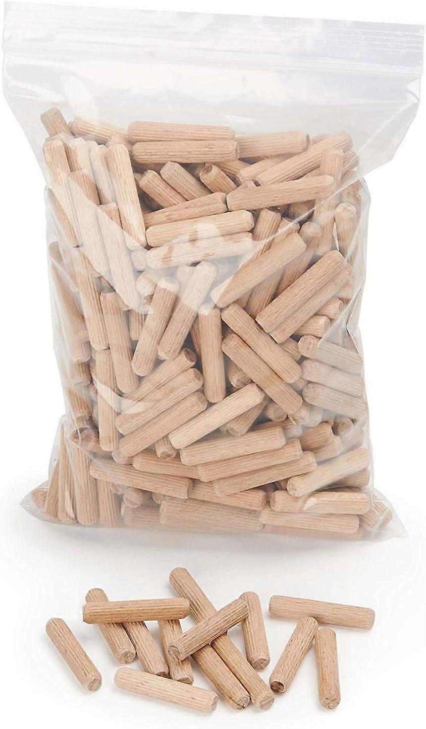 400 pcs of wooden dowels 8 mm x 40 mm - solid beech wood dowel ideal for wood router - suitable for drilling template/drill guide 56Vingt
