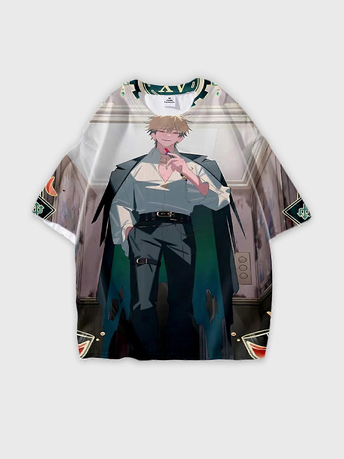 T-Shirt Short Sleeve Round Neck, Summer Casual Loose Graphic Tee, Unisex The Link Click W1233