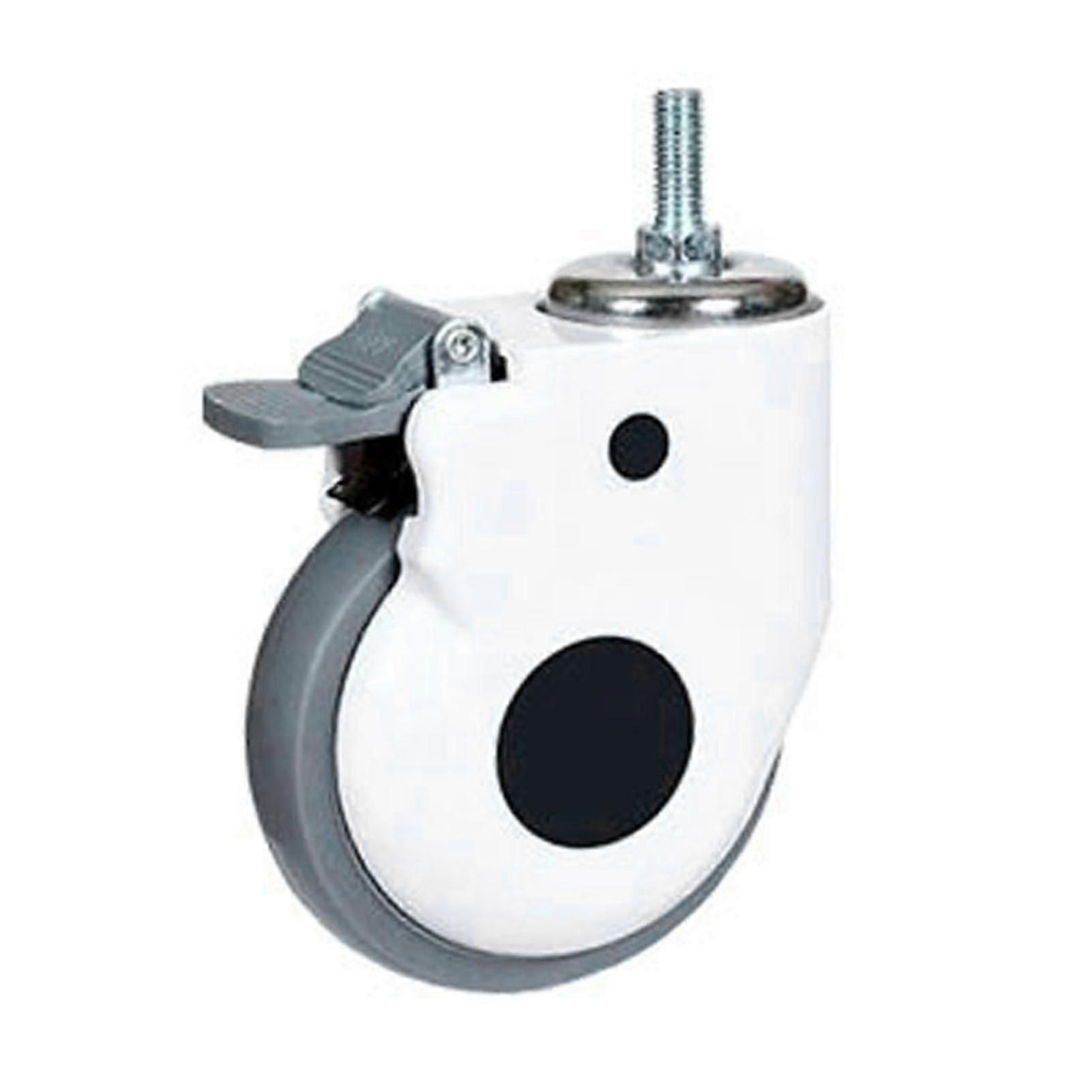 Swivel Caster 5in Low Noise Heavy Duty TPR Wheel Accessory Replacement with Brake for Cart Universal Wheel with Brake 5in TPR