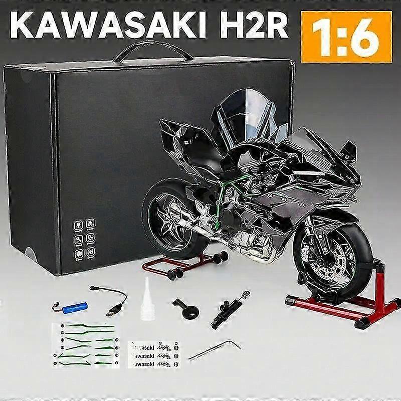Spray 1:6 Kawasaki H2R Alloy Diecast Motorcycle Model Collectibles Hobbies Object Gift With Boyfriend Dynamic Display Decoration
