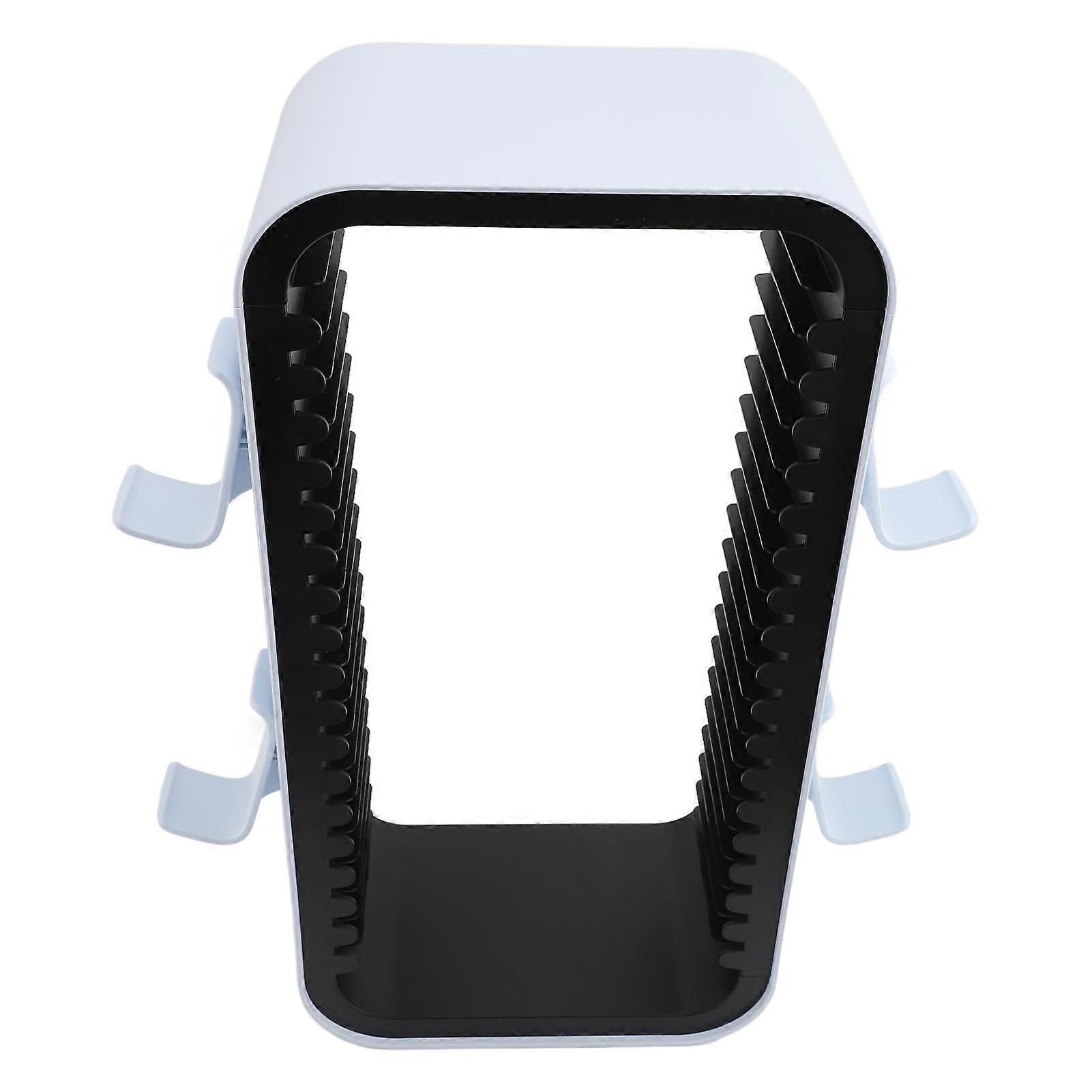 Game Discs Storage Tower with Controller & Headset Stands, White