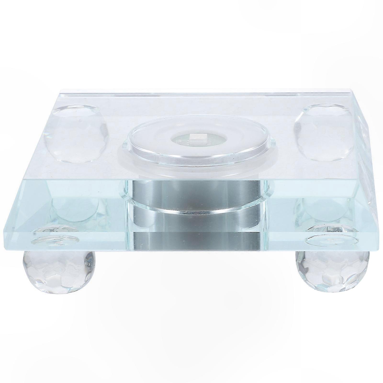 LED Lighted Base for Crystal Display Decoration with 4 Charging LEDs Home Decor Stand