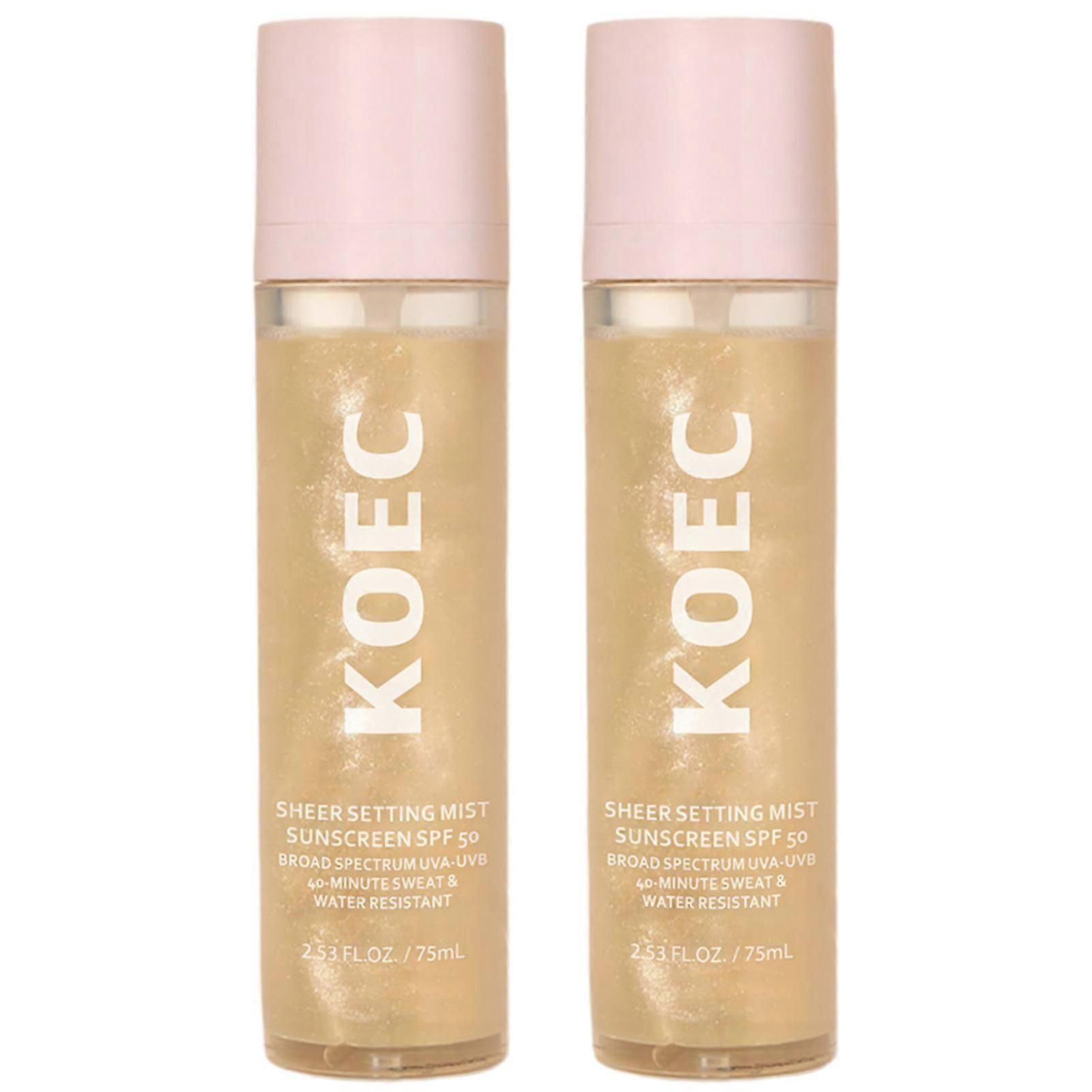 Sunglaze Sheer Setting Mist Hydrating Makeup-Friendly-Glow Spray for Summer Outdoor