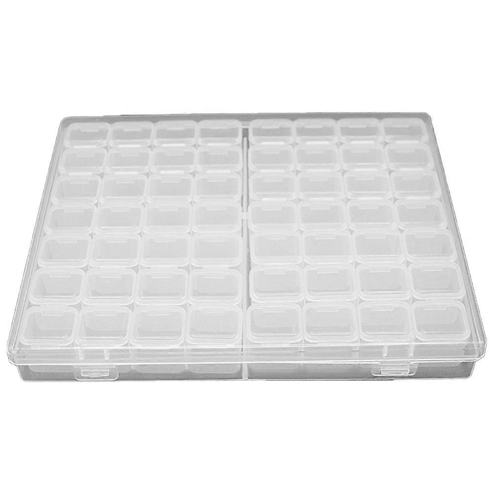 Manicure Jewelry Box Clear Organizer with Multi Grid Storage 5Pcs Set
