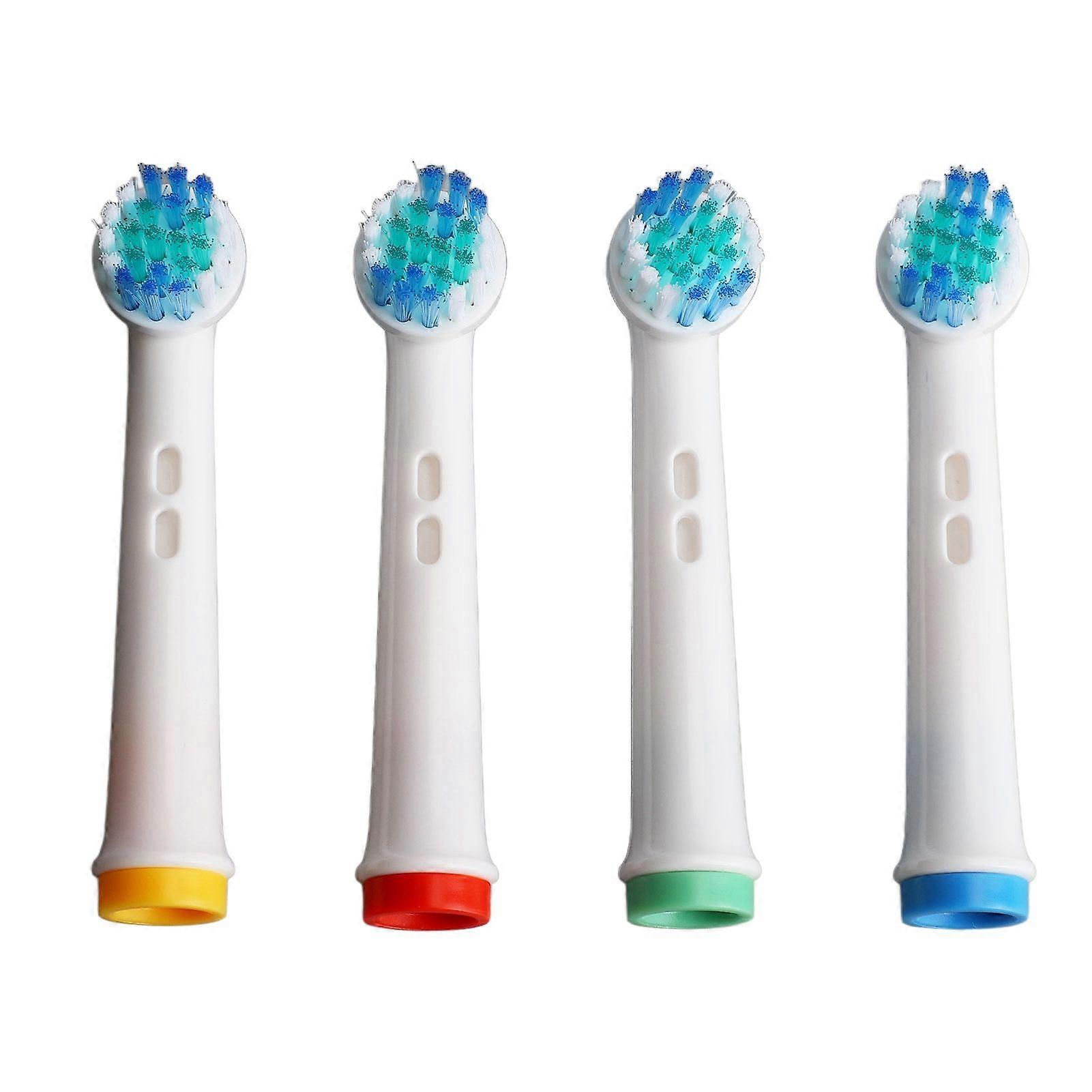 4pcs Electric Toothbrush Replacement Heads More Plaque Removal Rounded Bristles Gentle Efficient Clean Teeth for EB17-X Heads