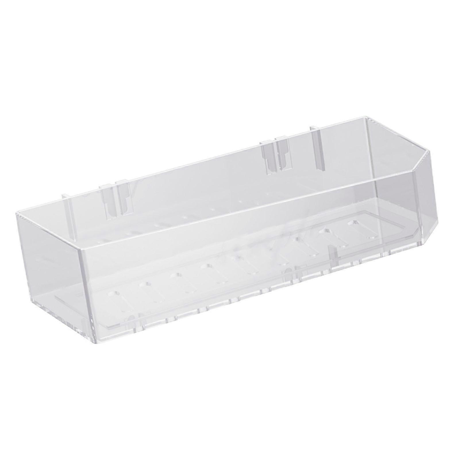 Plastic Shower Shelf Wall Mounted Shower Caddy, White, 257g