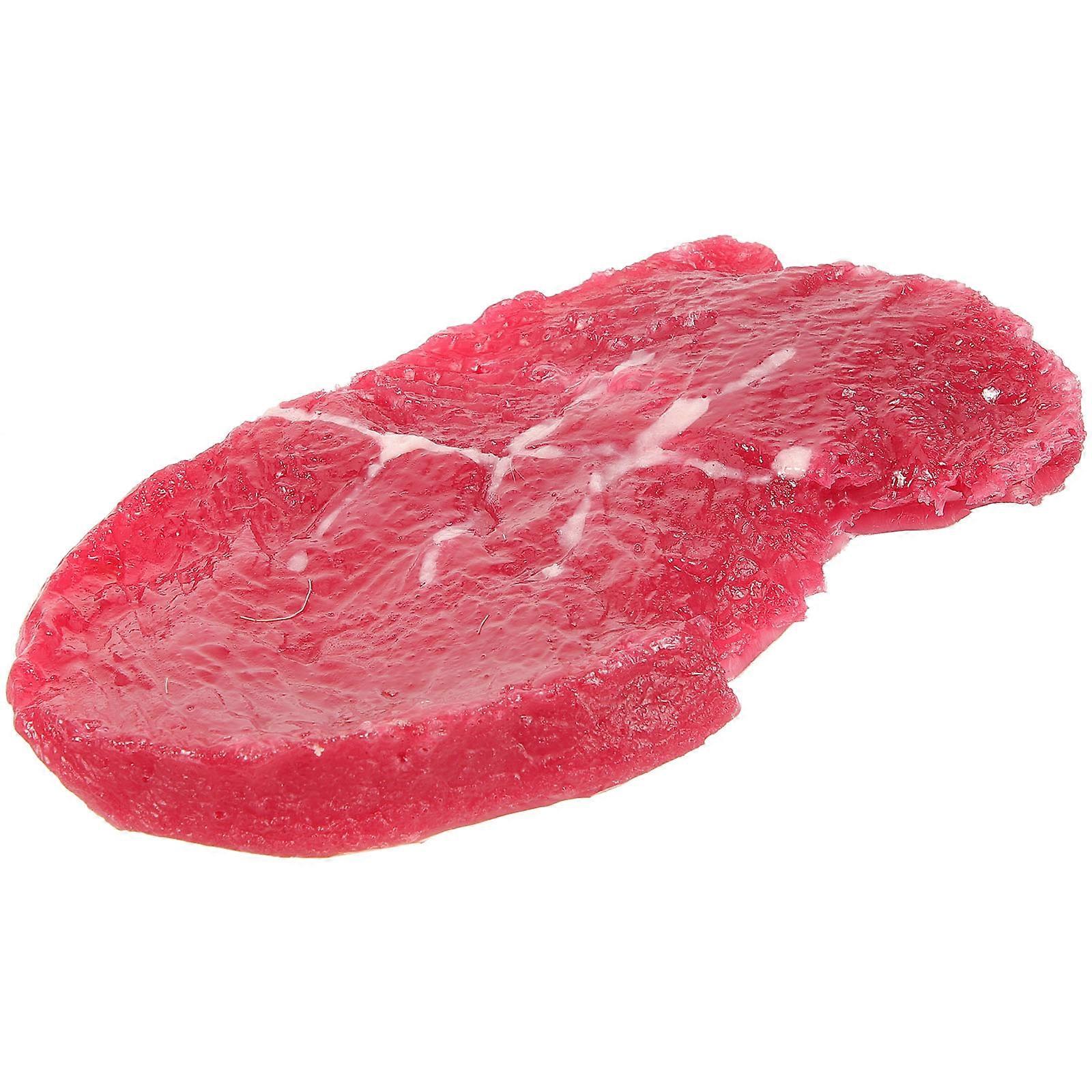Realistic Artificial Steak Decoration Fake Meat Prop 3Pcs for Kitchen