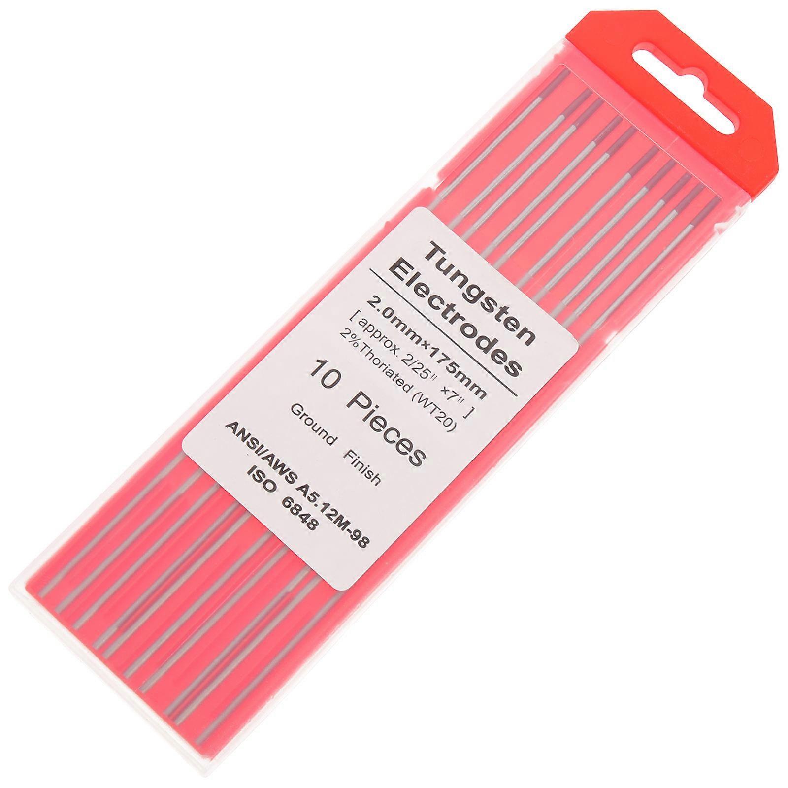 Wt20 Tungsten Welding Rods Electrodes for Welding Stable Arc 2Packs