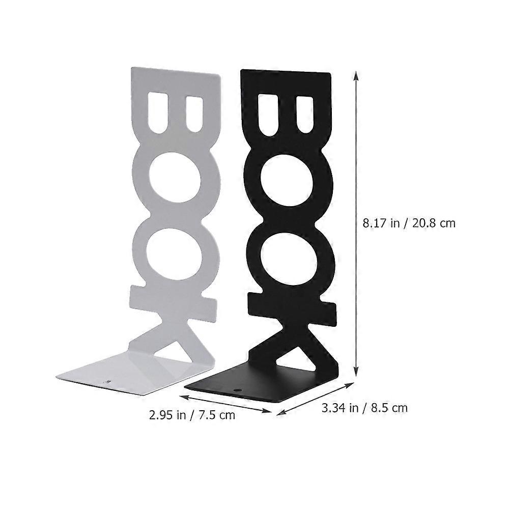 Assorted Color Metal Bookends for Office 16Pcs Book Holders Set