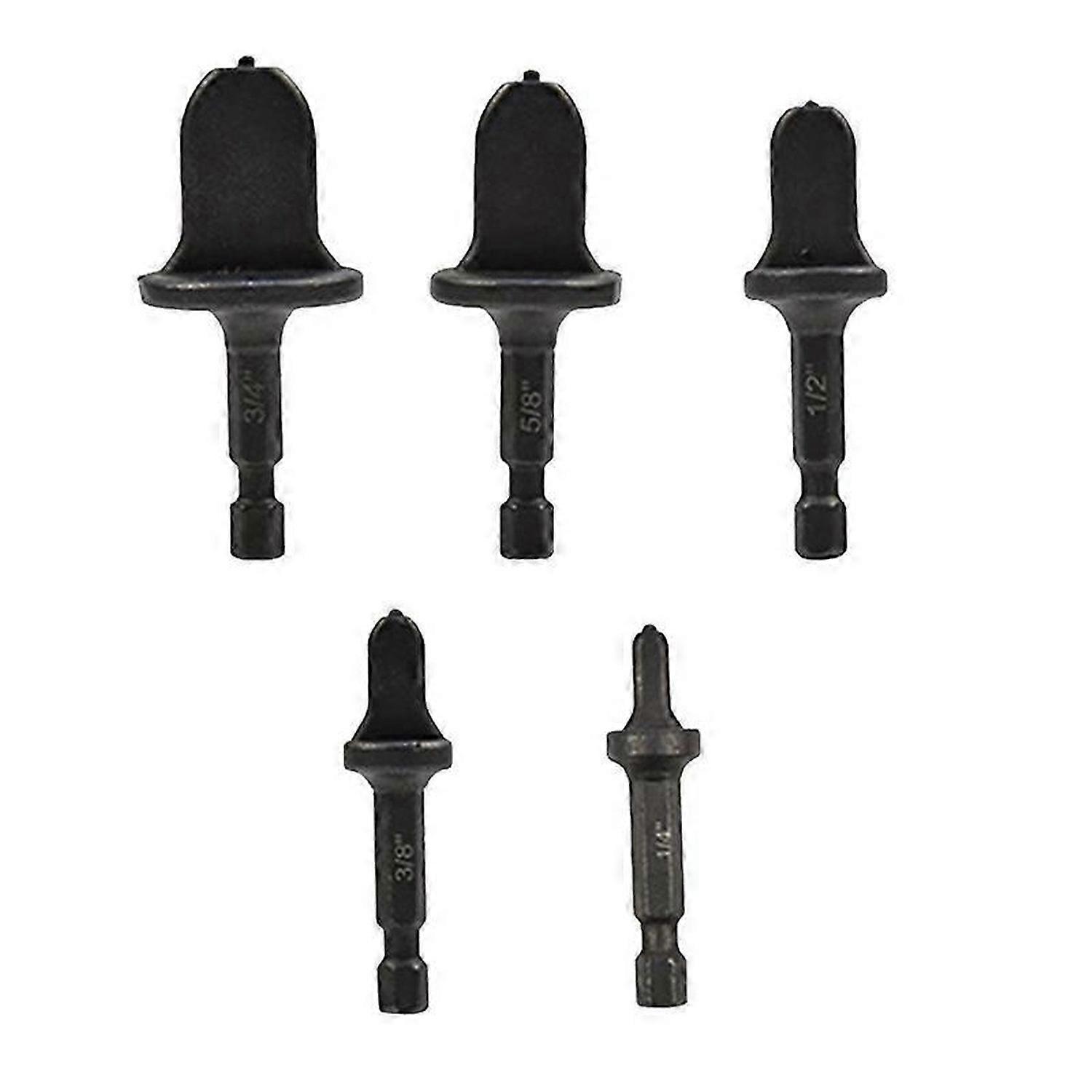 5Pcs Flaring Tool Copper Pipe Electric Reamer Air Conditioner Hex Handle Tube Expander Set Swaging D