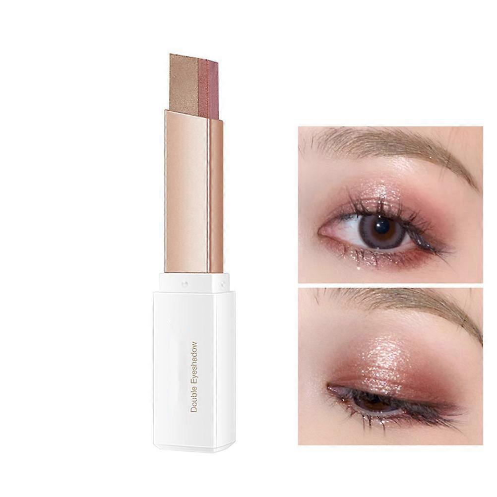 Two Tone Eyeshadow Stick Lazy Eyeshadow Gradient Waterproof Lasting Eye Shadow Stick Cosmetic
