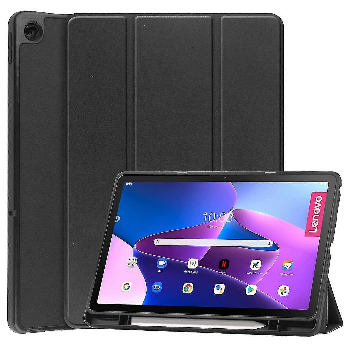 For Compatible Lenovo Tab M10 Plus Tablet Cover 10.6" Slim Tri-Fold Stand Smart Cover, Multi-View Stand soft shell Folio Cover Auto Sleep/Wake Protect