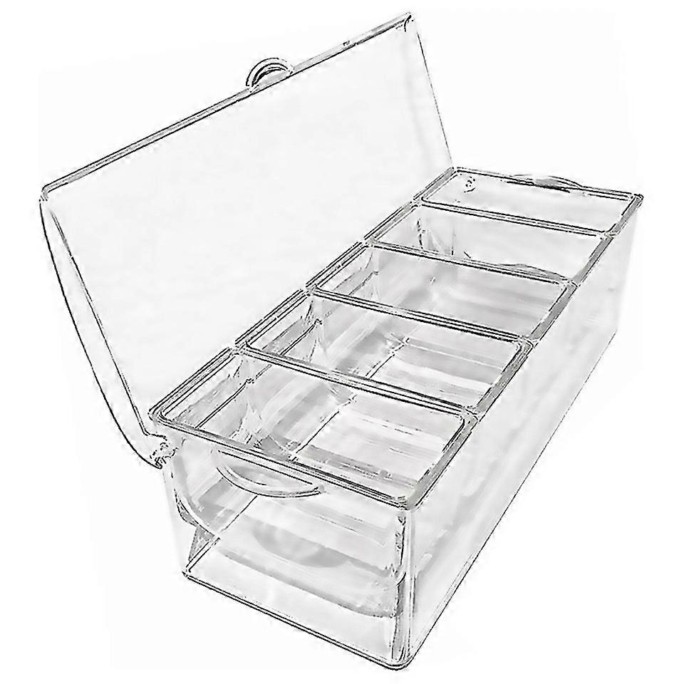 For Fruit Vegetable Spice Container With Lid Plastic Ingredient Container Ingredient Box 5 Compartme