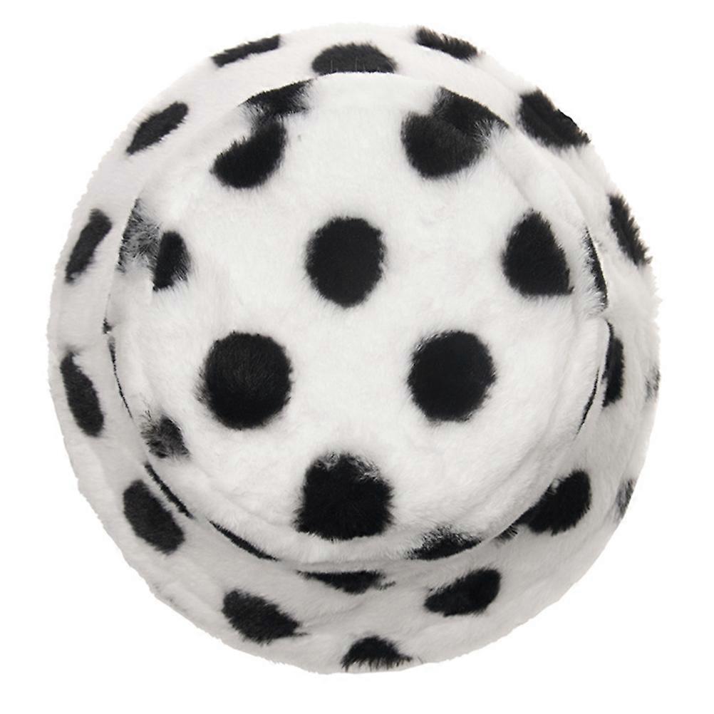 Winter Hat Plush Fisherman Hat for Decoration 2Pcs with Dot Pattern