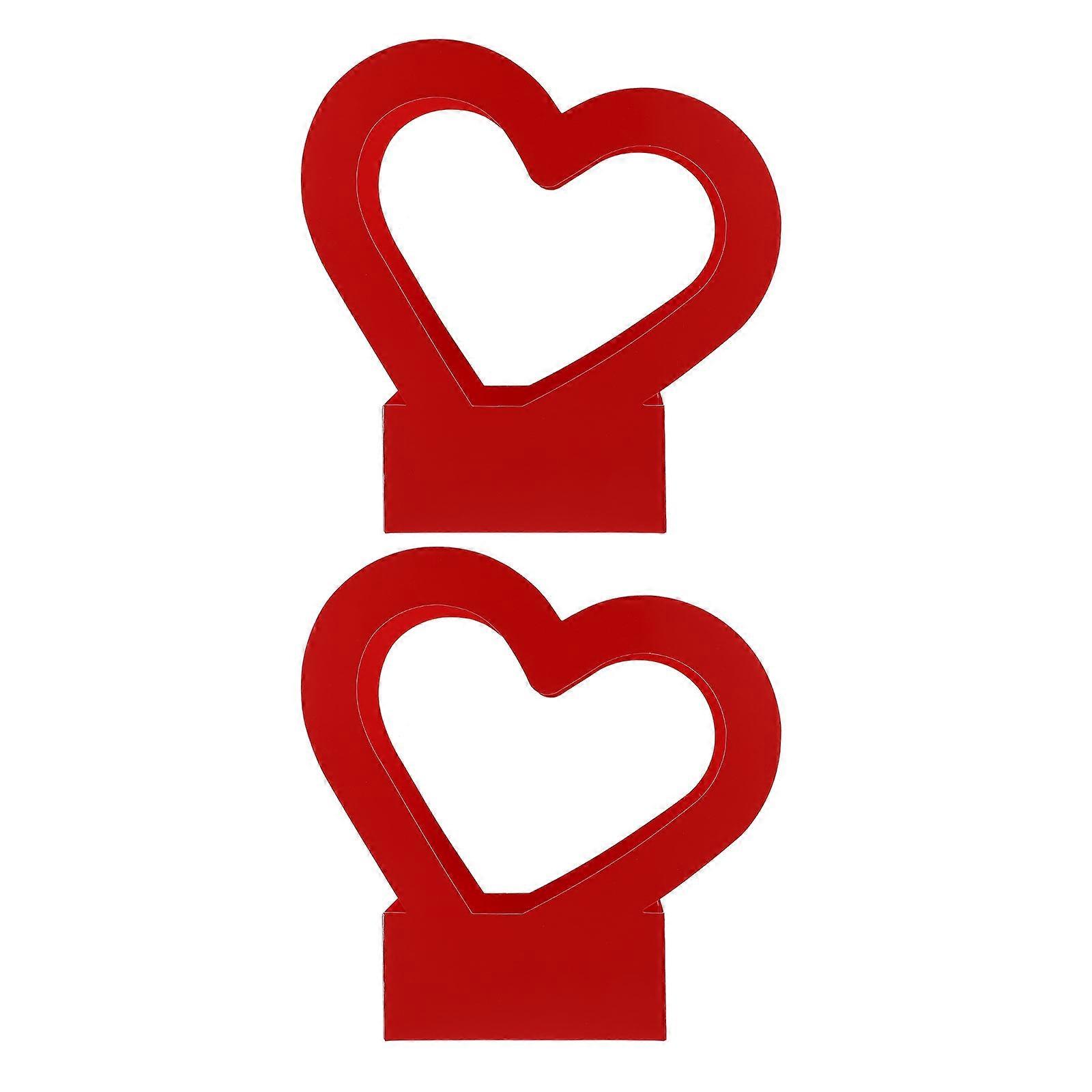 Flower Storage Box Paper for Storage Use 2Pcs Red Handheld Flower Wrapping