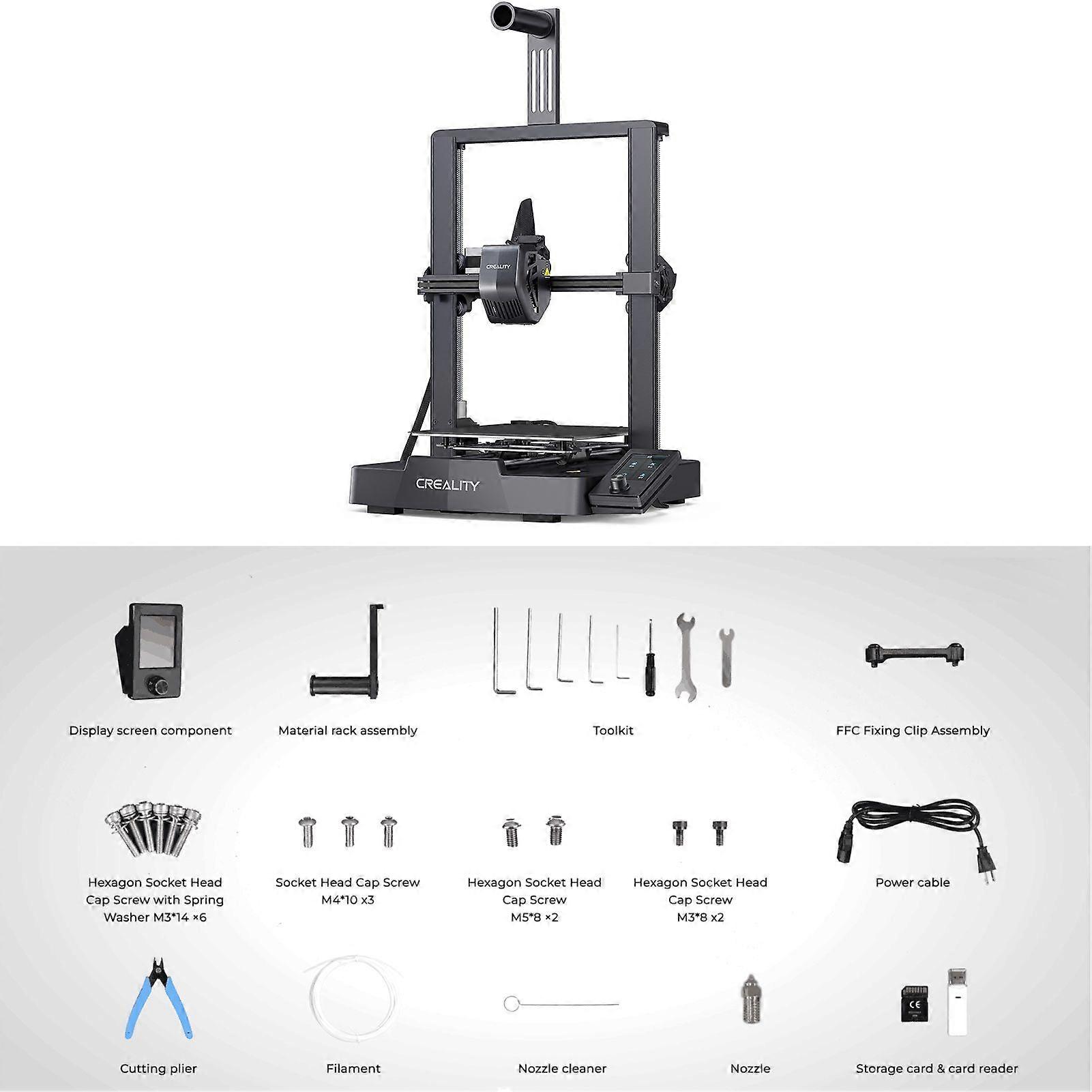 Creality Ender-3 V3 SE 3D Printer with CR Touch Auto Leveling 220*220*250mm Printing Size and Sprite Direct Extruder Stable Dual Z-axis Ensuring High
