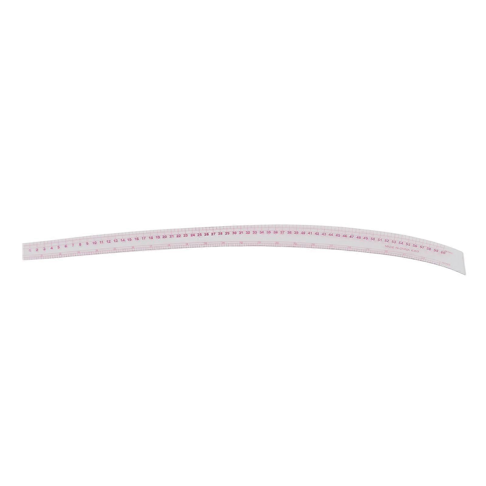 Clothing Measuring Ruler 60cm Long Built in Calibration Plastic Sewing Design Ruler for Cutting