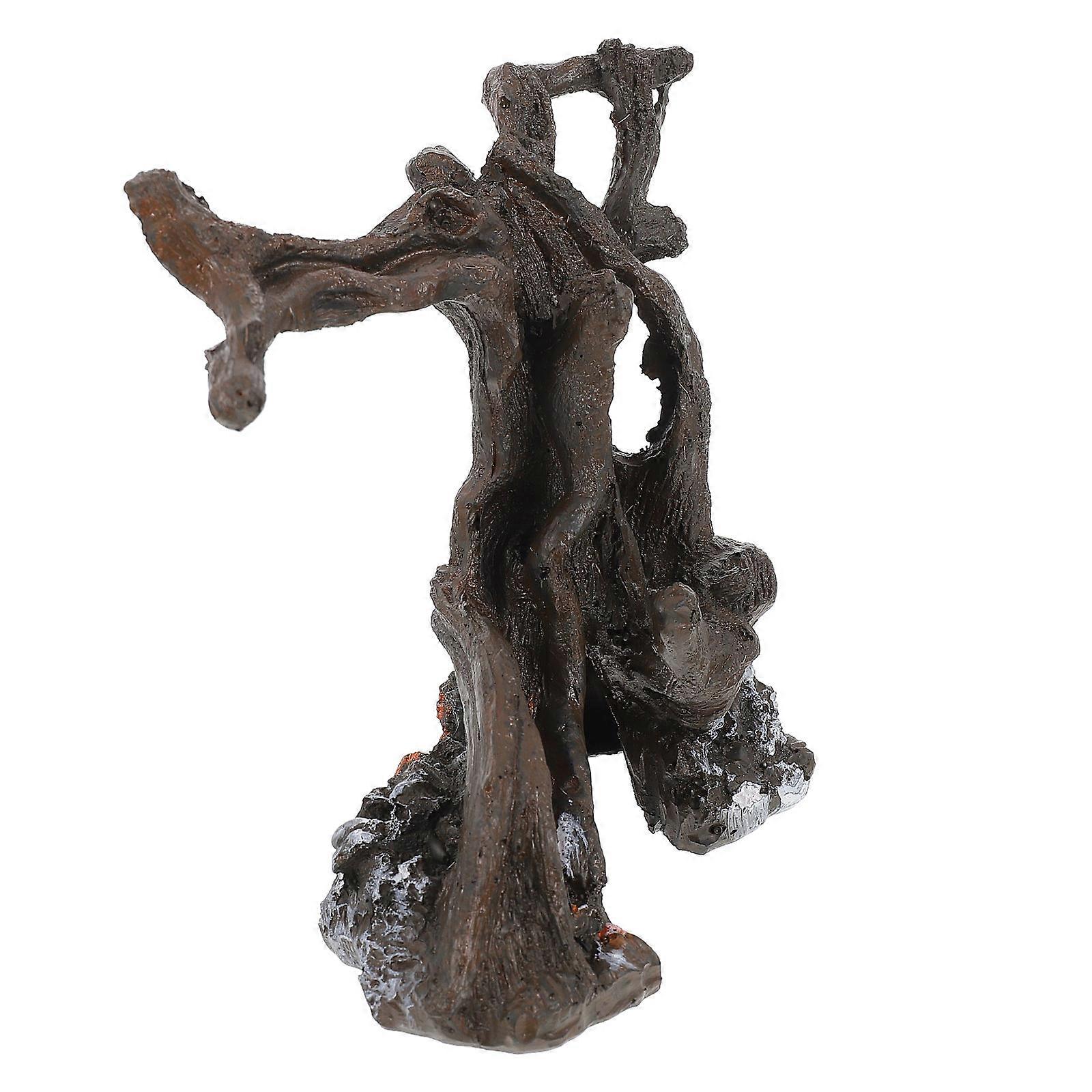 Aquarium Decor Resin Tree Root Craft for Decoration 2Pcs Set