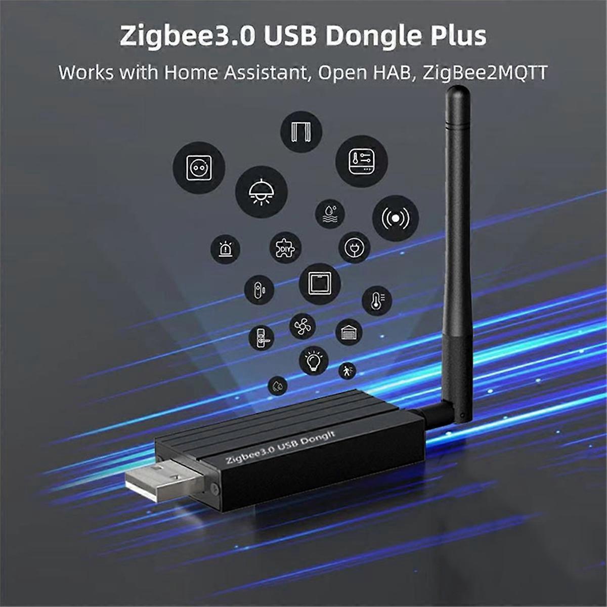 Zigbee 3.0 USB Dongle Multi-Protocol Support Plug & Play for Home Assistant OpenHAB ZigBee 2MQTT