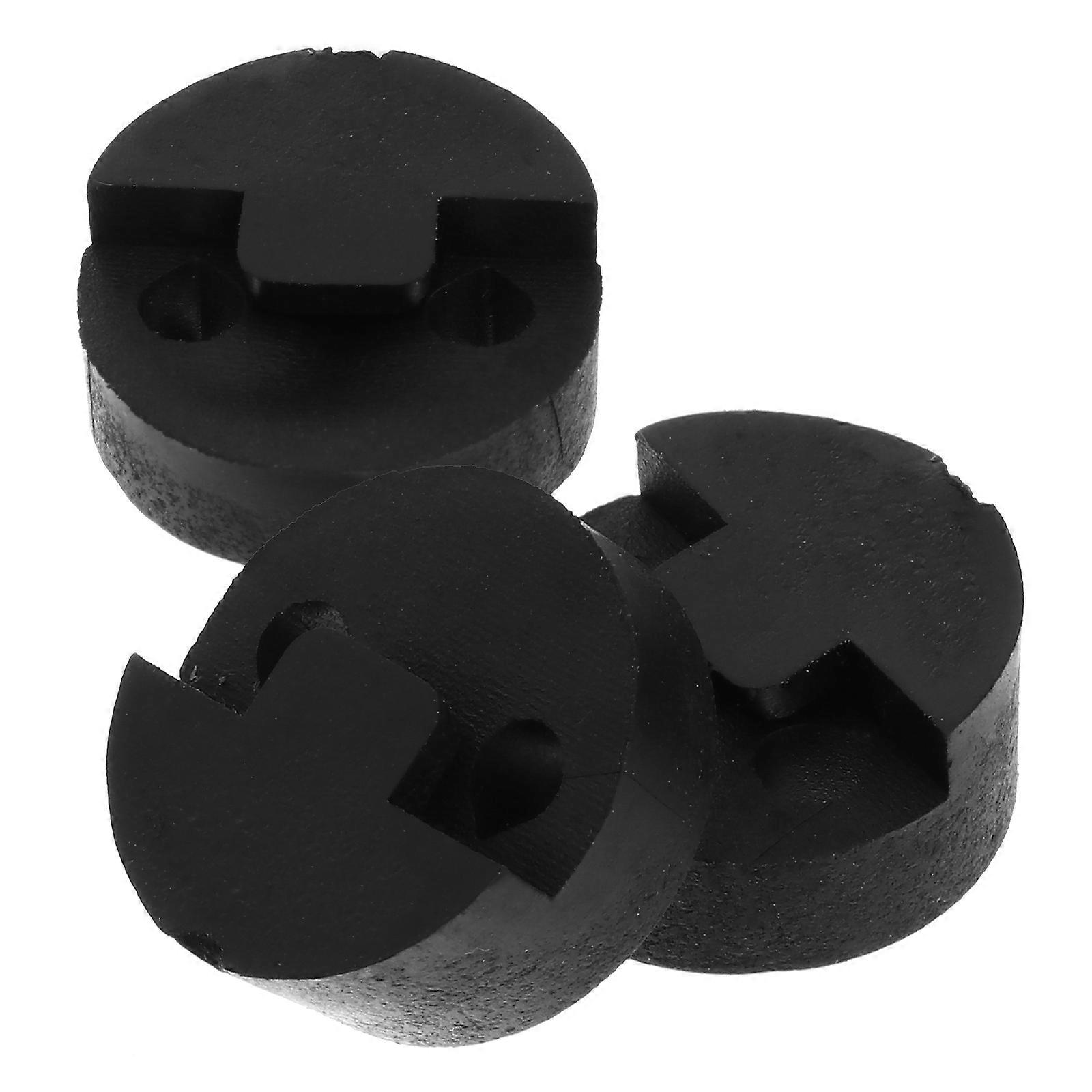 Rubber Violin Practice Mute Violin Mute for Volume Control 3Pcs Black