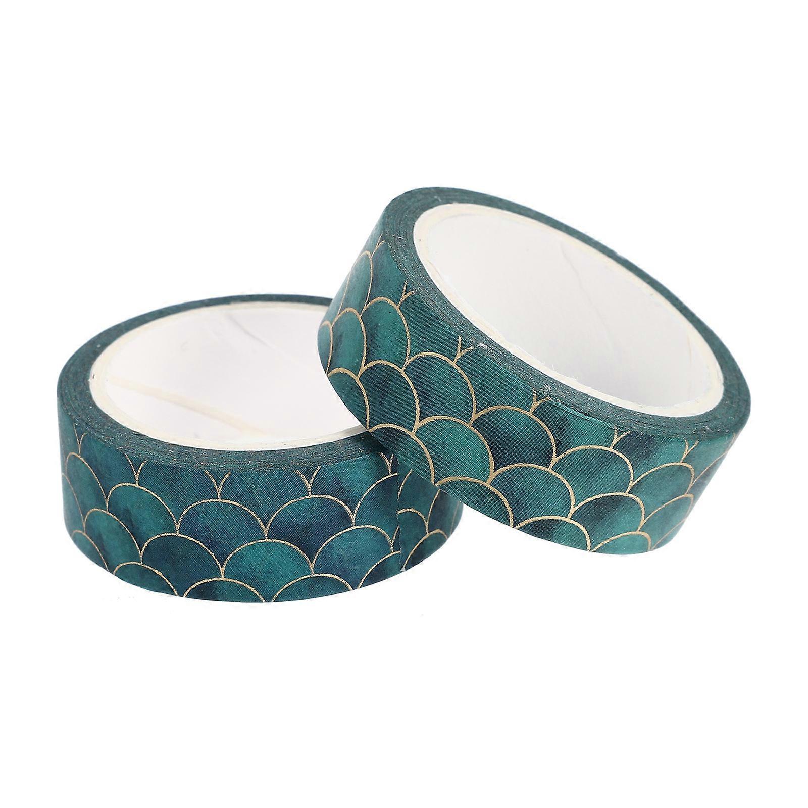 Decorative Fish Scale Washi Tape for DIY Crafts 16Pcs Assorted Colors