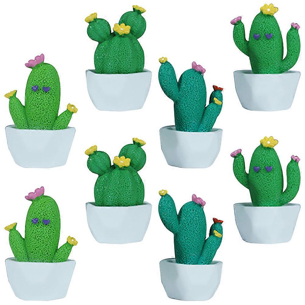 Mini Cactus Ornaments Decoration Set for Home with 32Pcs Simulation Cacti Figurines
