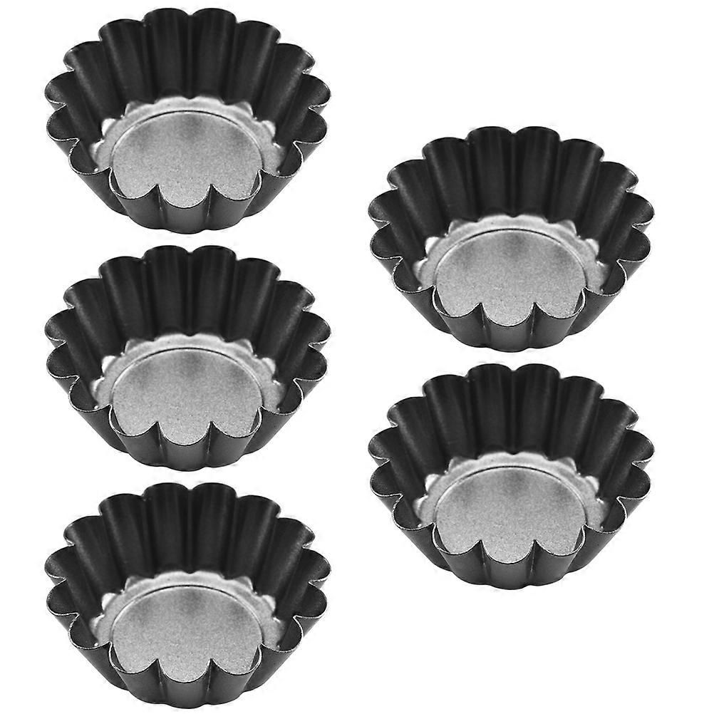 Tart Muffin Cup Reusable Tart Pans for Baking Use 10Pcs Black