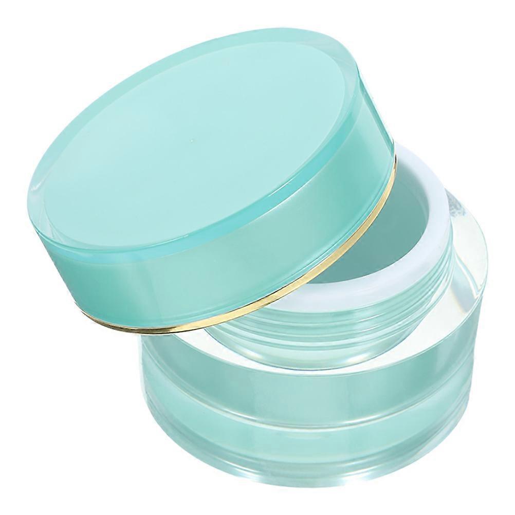 Small Cream Jar Refillable Cream Container for Storage 4Pcs Green Acrylic