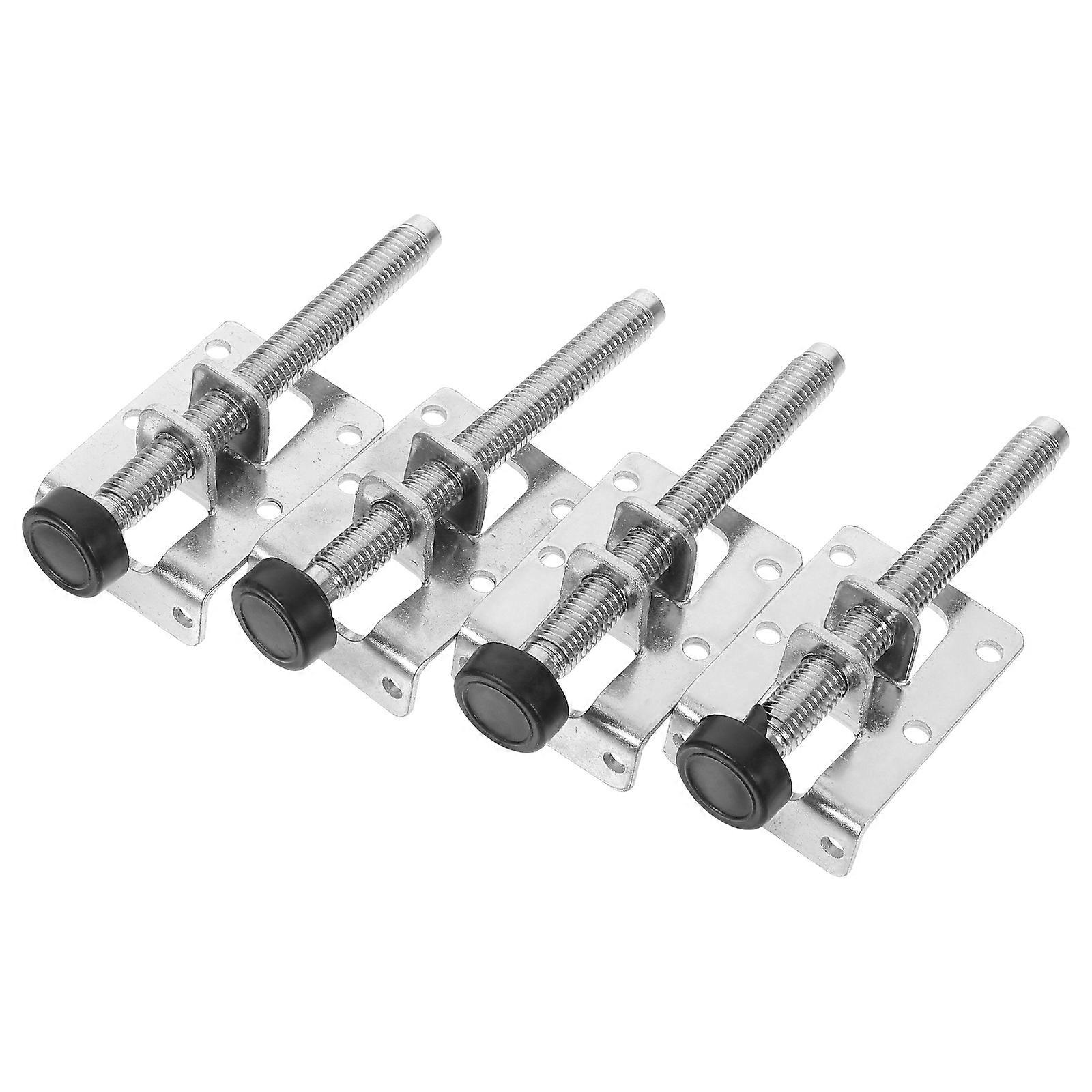 Furniture Leveling Feet Adjustable Height Adjuster For Indoor Use With Silver Steel Material 24Pcs
