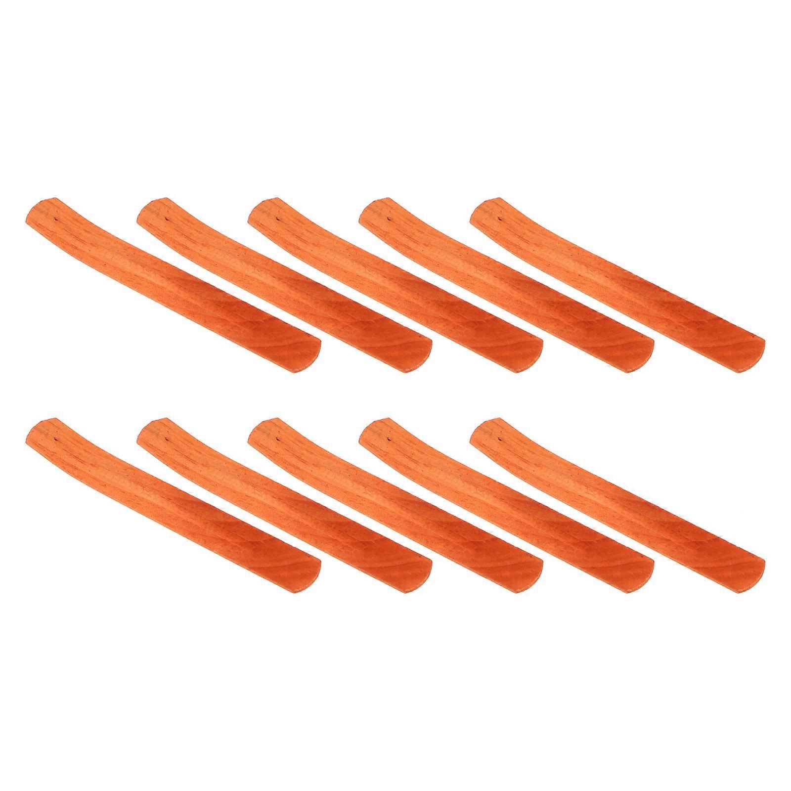 Wood Stand For Display 10Pcs Wooden Incense Holders For Kitchen Khaki Elegant Design Holds Incense Sticks Size 23.5x3.2cm