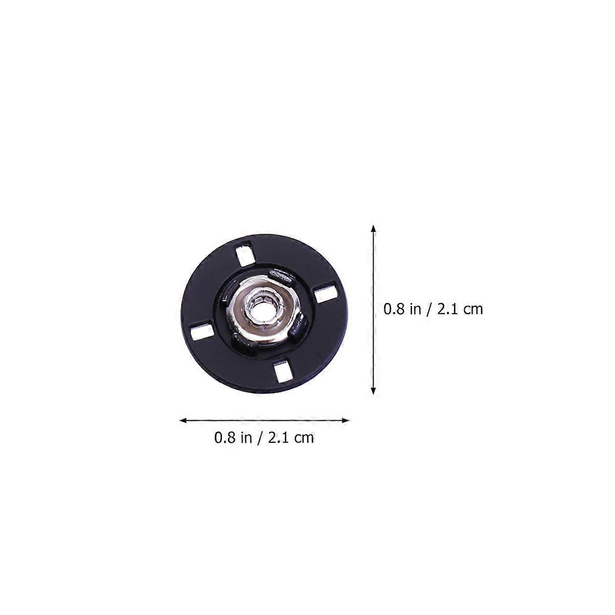 Metal Buttons Alloy Coat Buckle Flat Buttons for Clothes 10Pcs Black