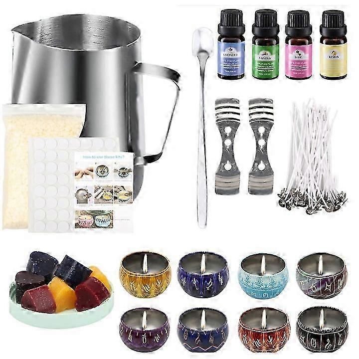 Luxurious Candle Making Kit DIY Candle Making Accessories Including Soy Wax Can Wick Wick Holder Dyes Capacity Jug Mixing Spoon 2025