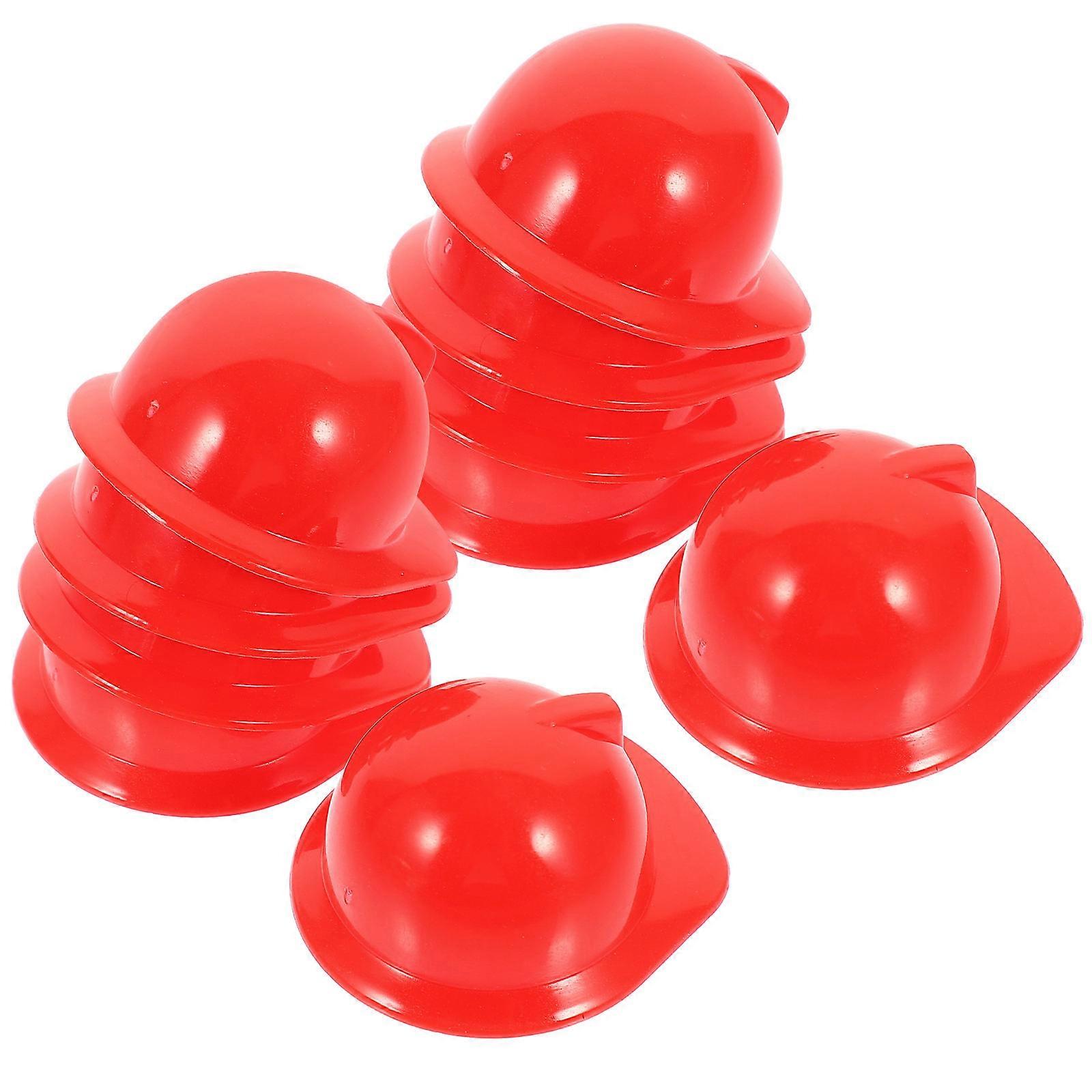 Mini Safety Red Miniature Construction Hat for Decor 60Pcs Plastic