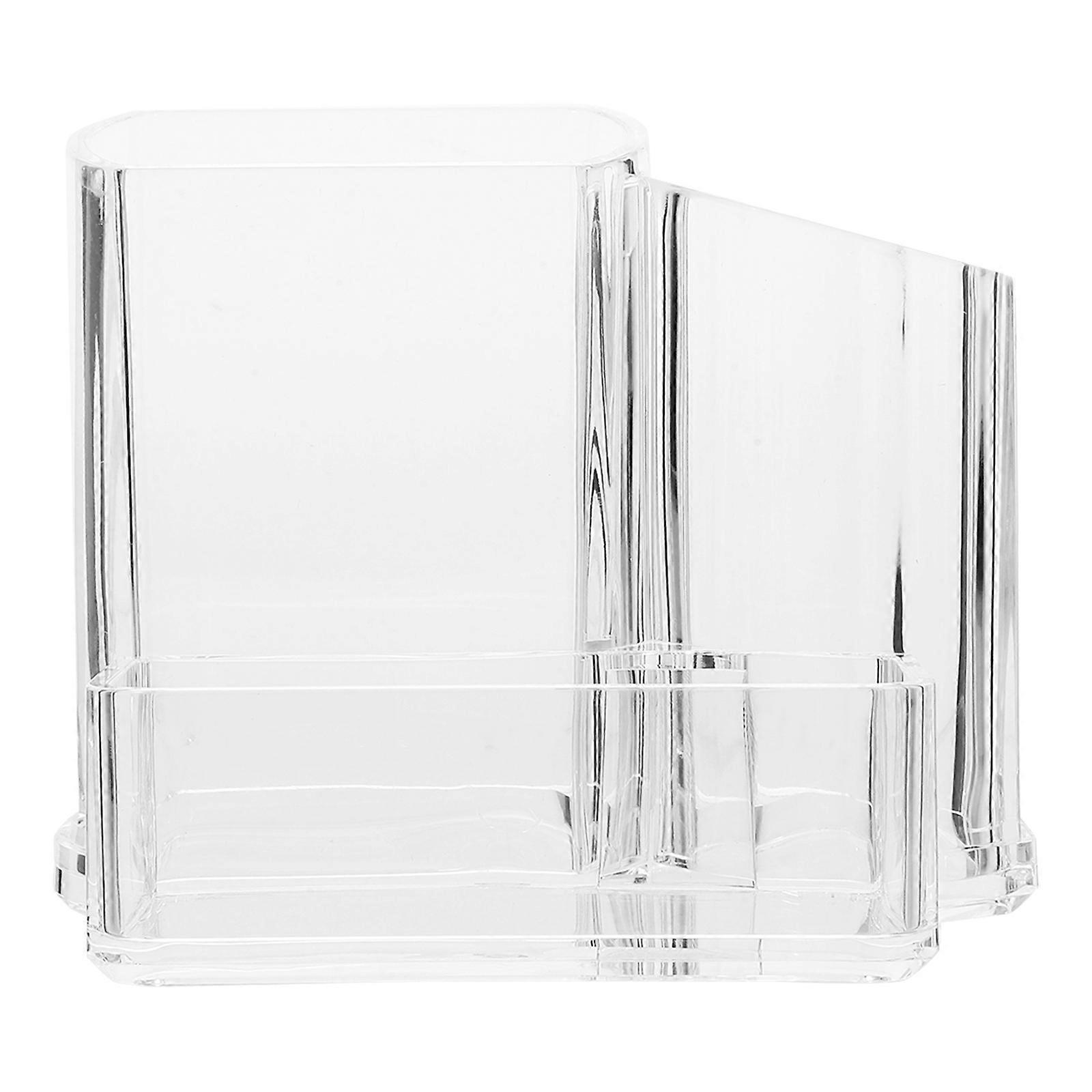 Transparent Acrylic Pen Holder 3Pcs Multi-Purpose Storage Container For Students Office Decoration Home Use