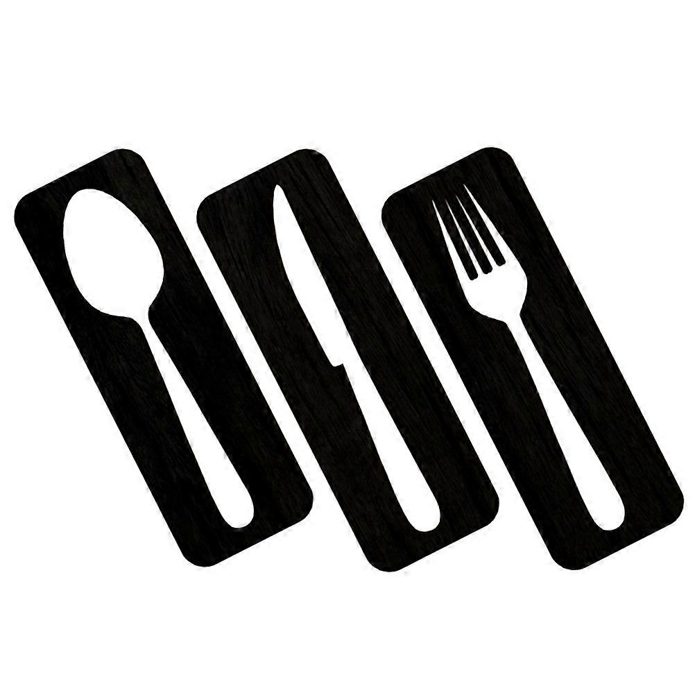 Assorted Color Kitchen Cutlery Wall Art Decoration for 4Sets Hanging Signs