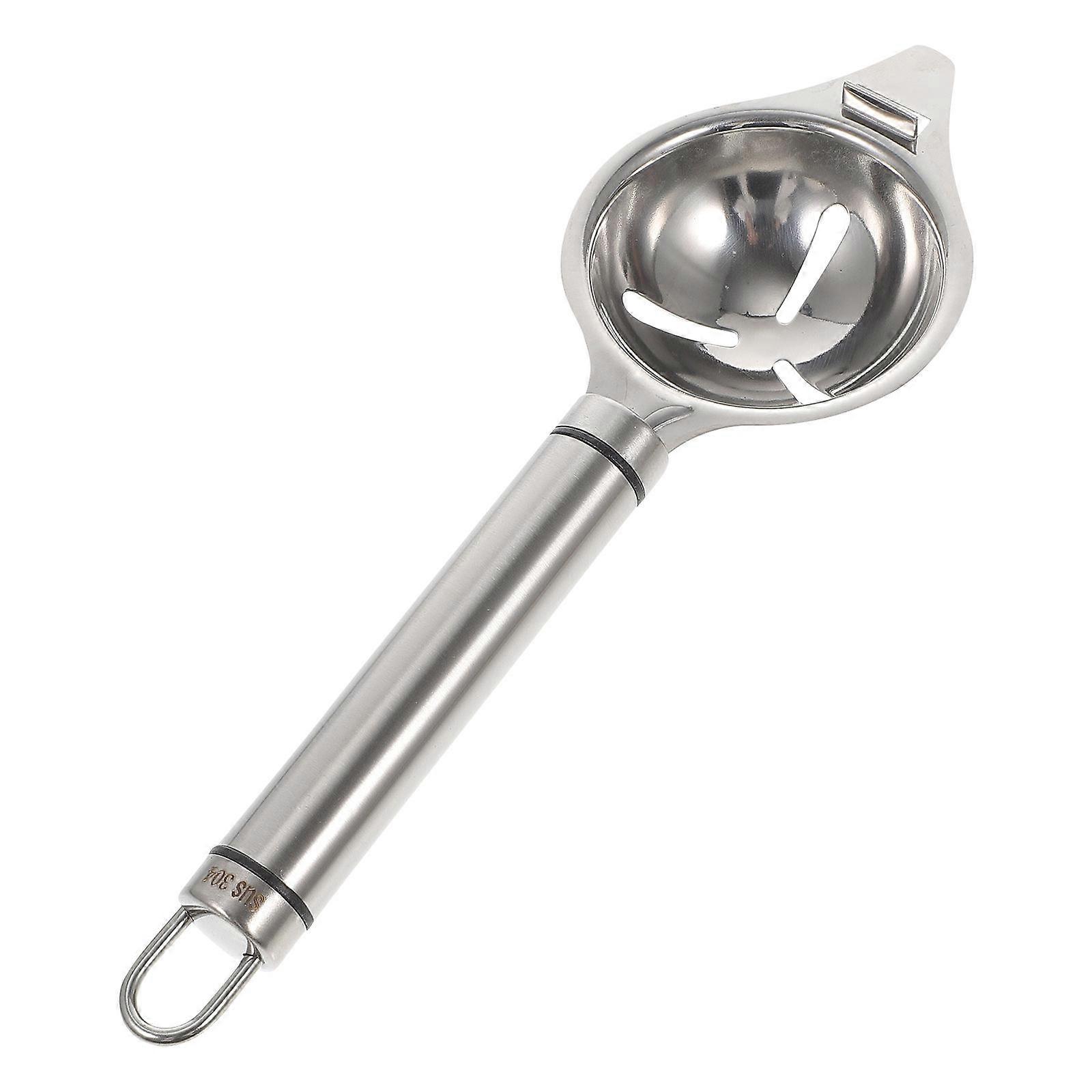 Stainless Steel Yolk Separator Divider Kitchen Accessory Silver Round 1Pcs