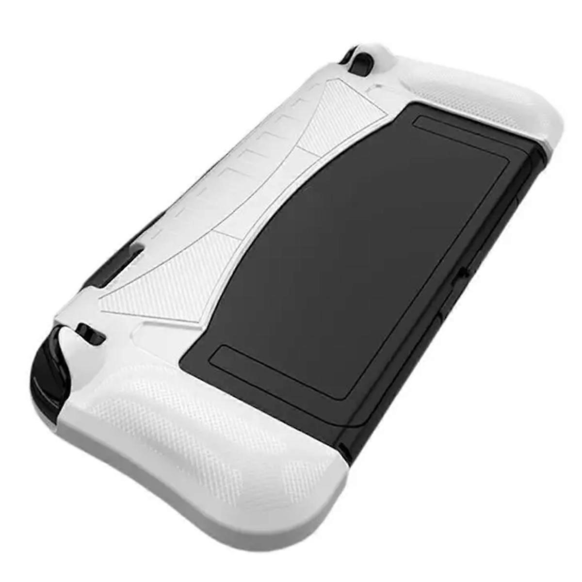 For NS2 Protective Case for Switch 2 TPU Armored Wind Game Console Protection Soft Shell Hidden Storage Cartridg White