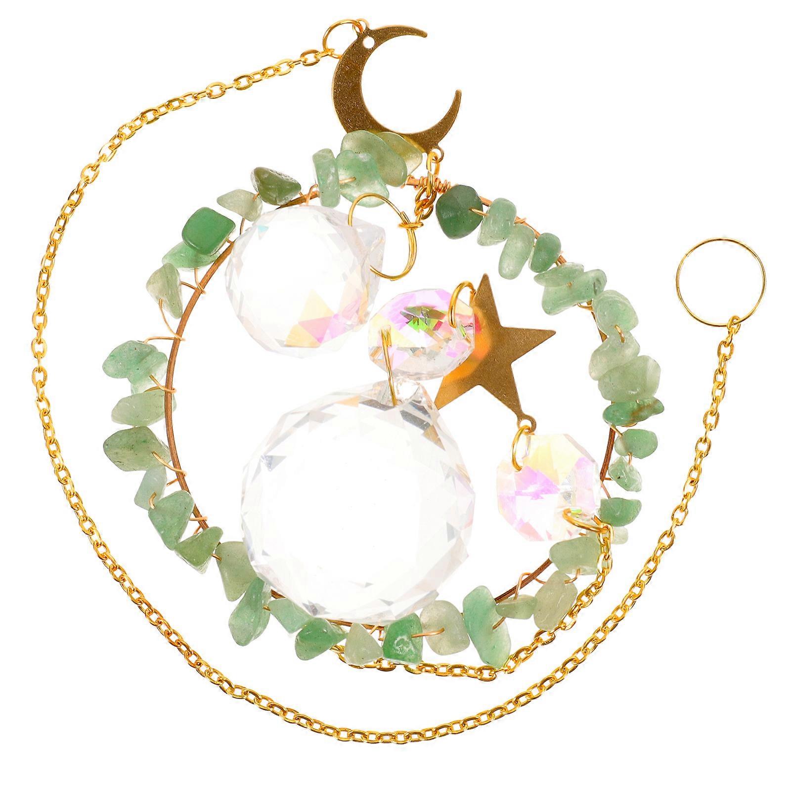 Crystal Suncatcher Window Hanging Sun-Catcher Light Refraction 3x6x45cm 1Set