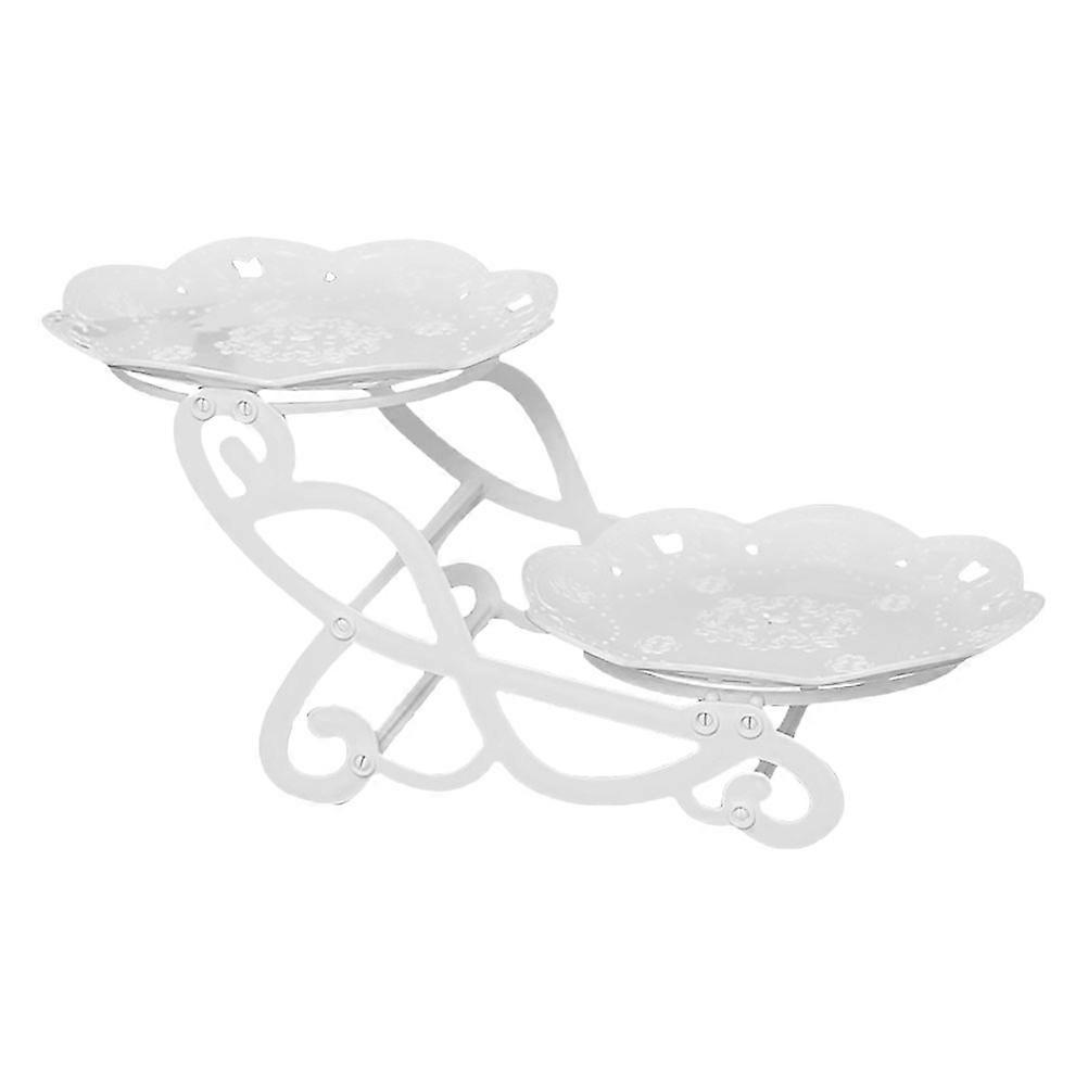 Fruit Holder Two-Layer Decorative Plate for Home Use 2Pcs