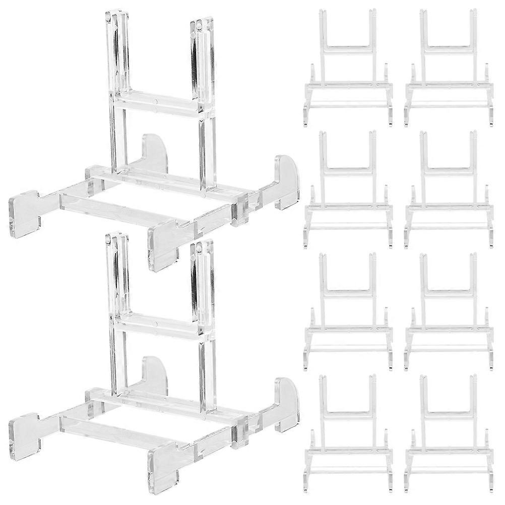 Plastic Display Holder Square Shape Simple Style For Cards Memos 10Pcs