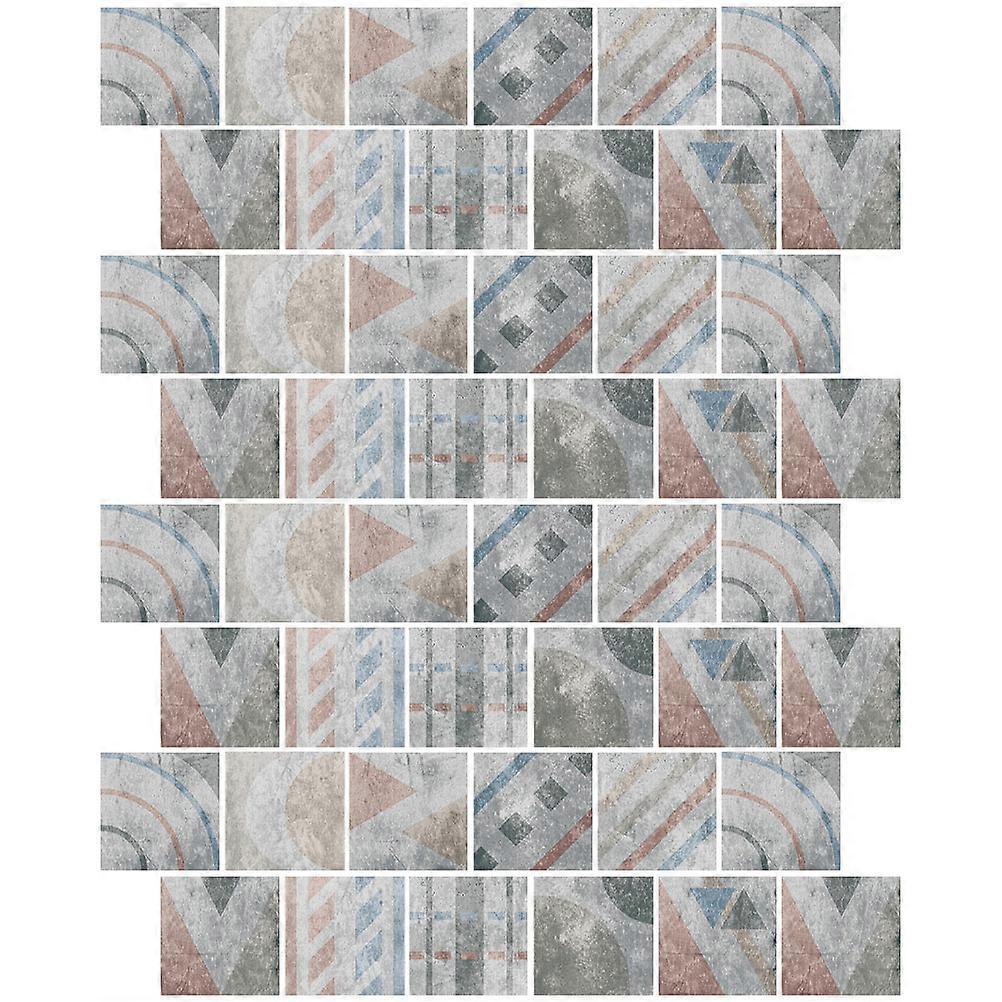 Tile Stickers with Vintage Patterns for Home Use Peel and Stick 192Pcs