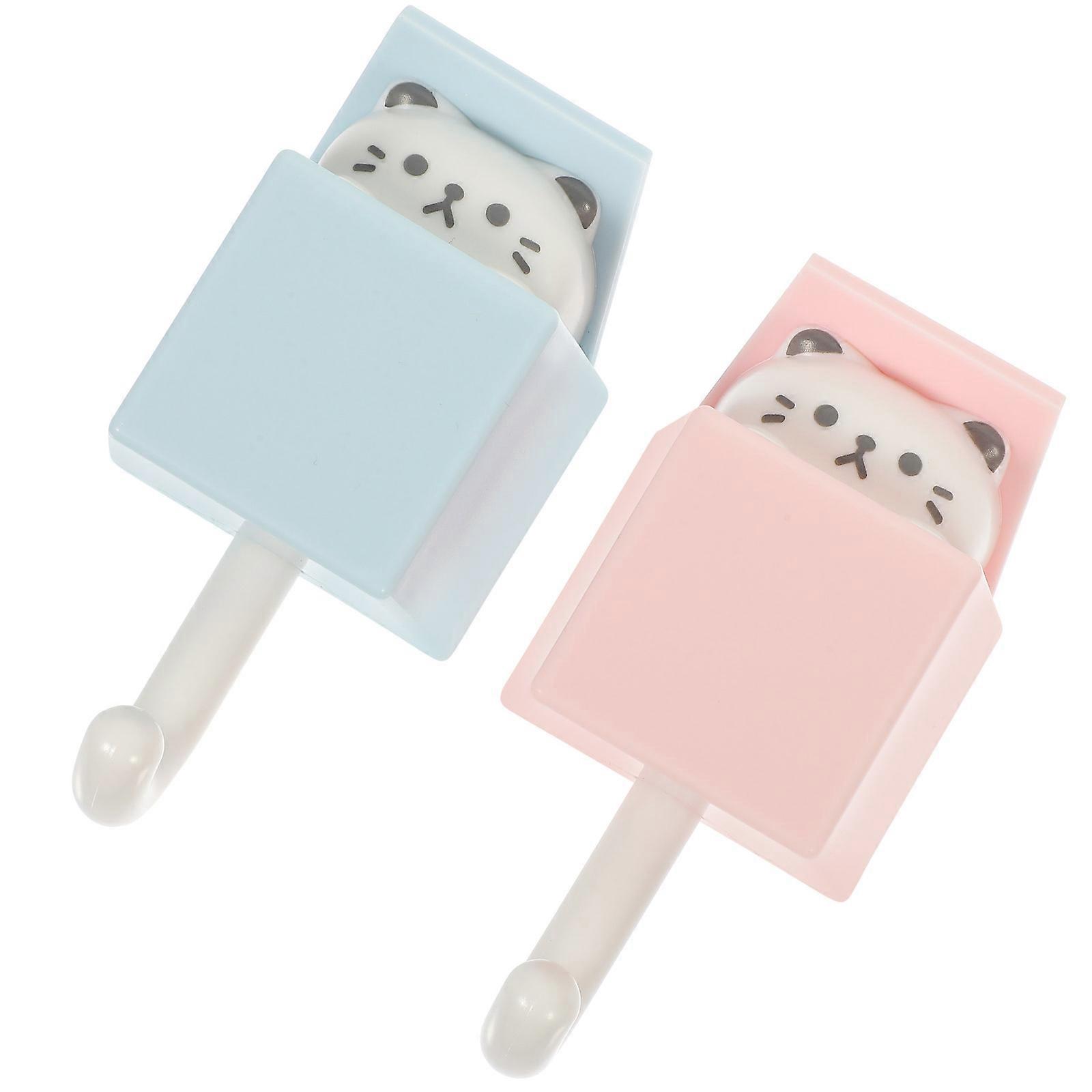 Wall Hanging Cat Key Holder Adhesive Decorative Coat Hooks 8Pcs