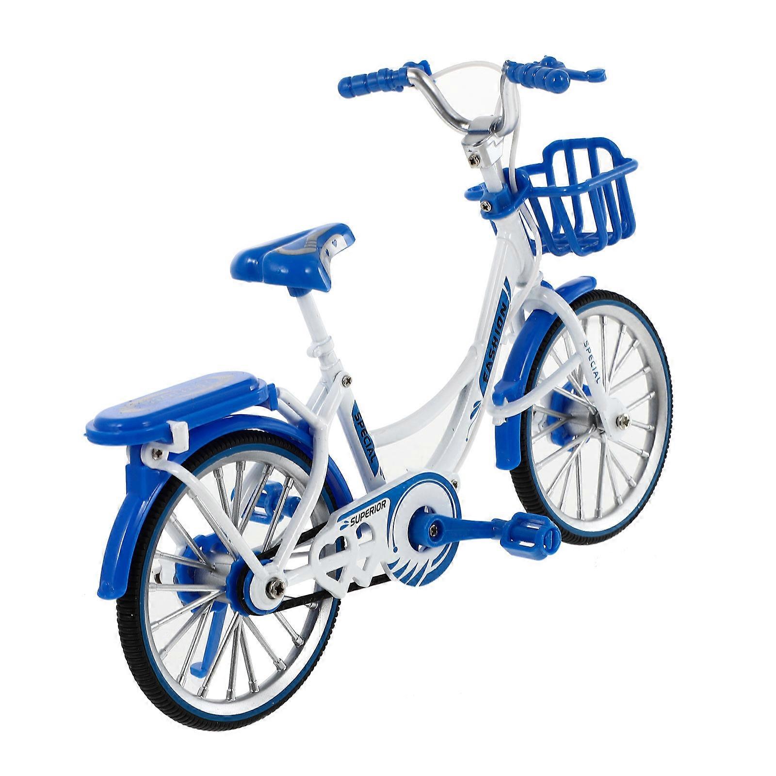 1Pcs Model Simulation Bike for Decor Blue Material