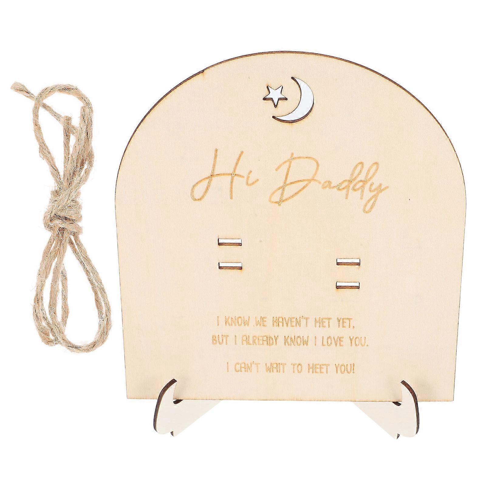 Wooden Pregnancy Test Keepsake Board with Stand for Memory Keeping 3Sets